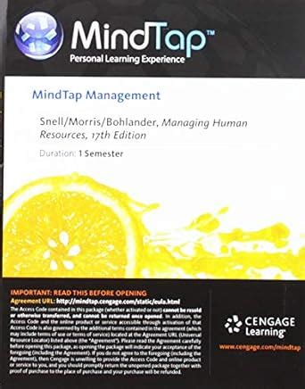 Buy MindTap Management, 1 term (6 months) Printed Access Card for Snell ...