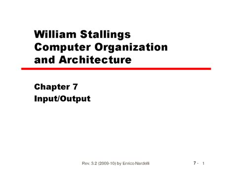 Computer Organization and Architecture (COA) Ch 7 - Peripheral Devices ...