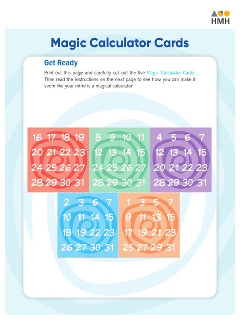 Math Activity Magic Calculator Cards | PDF