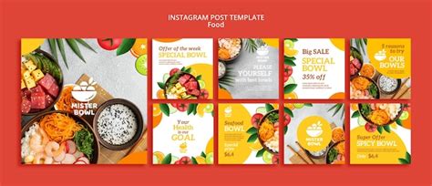 Delicious healthy food instagram post | Premium PSD