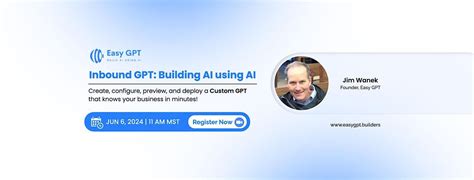 Inbound GPT: Building AI using AI, June 20 2024 | Online Event | AllEvents