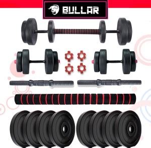 BULLAR 20 kg Gym set with convertiable barbell Home Gym Kit fitness ...