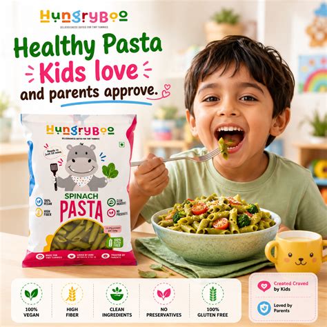 Healthy Penne Pasta | Multigrain, Spinach & Makhana | Hungryboo ...