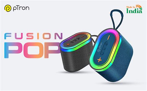 pTron Fusion Pop 12W Bluetooth Speaker with Pristine Sound, 10hrs ...