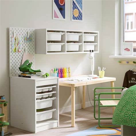 TROFAST storage combination w boxes/trays, white/white, 34x44x56 cm ...