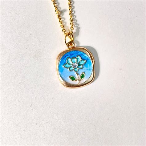 Golden Waterproof Flower Charm Pendant Necklace– Oralia India