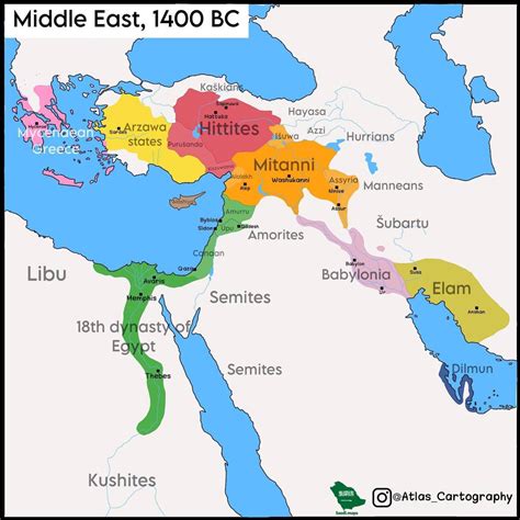 The Middle East in 1400 BC by atlas_cartography - Maps on the Web