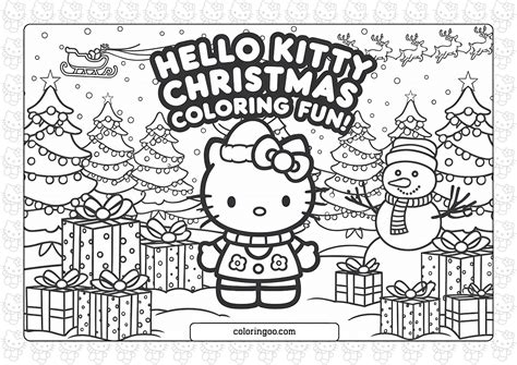 44 Hello Kitty Christmas Coloring Pages To Print Free Wallpaper ...