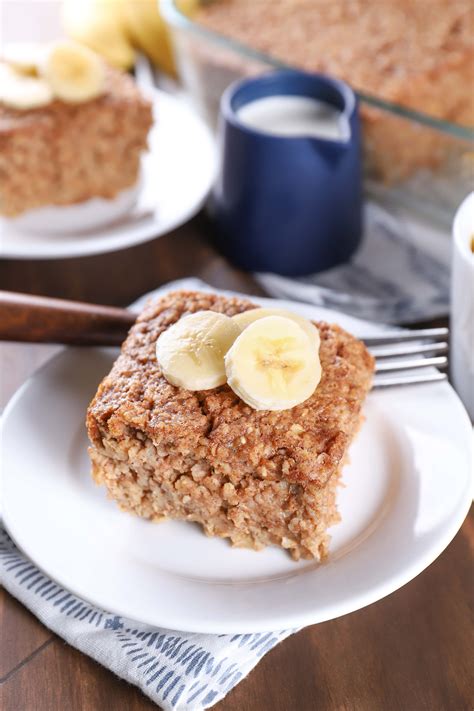 Almond Butter Banana Bread Baked Oatmeal - A Kitchen Addiction