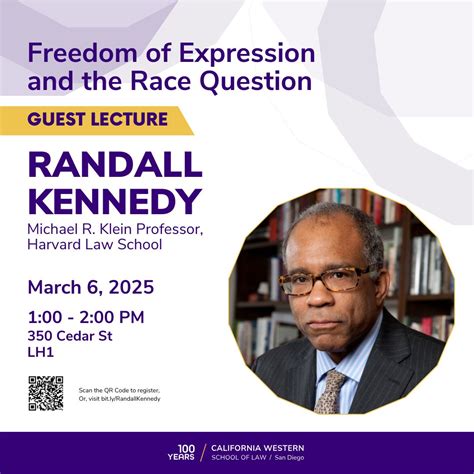 Coming Soon to CWSL Join Harvard Law School Professor Randall Kennedy ...