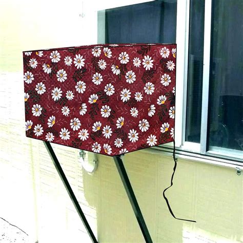 Stylista Window ac Cover 1.5 ton Waterproof and dustproof PVC Floral ...