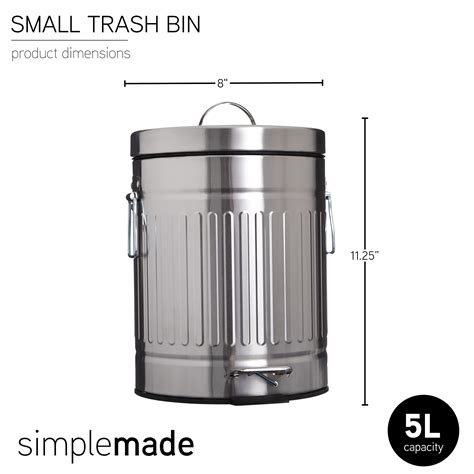Snapklik.com : SIMPLEMADE Round Step Trash Can - 5 Liter / 1.3 Gallon ...