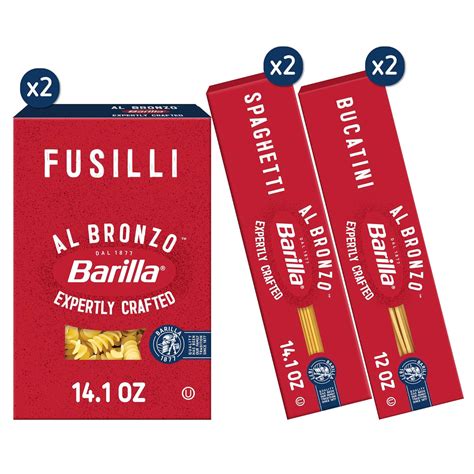 Amazon.com: Barilla Al Bronzo Pasta Variety Pack with Fusilli, Bucatini ...