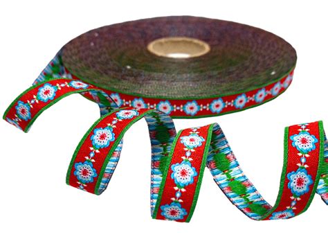 Webband Mohnblume - Poppy Parade Crimson - Weinrotes Blumenband von ...