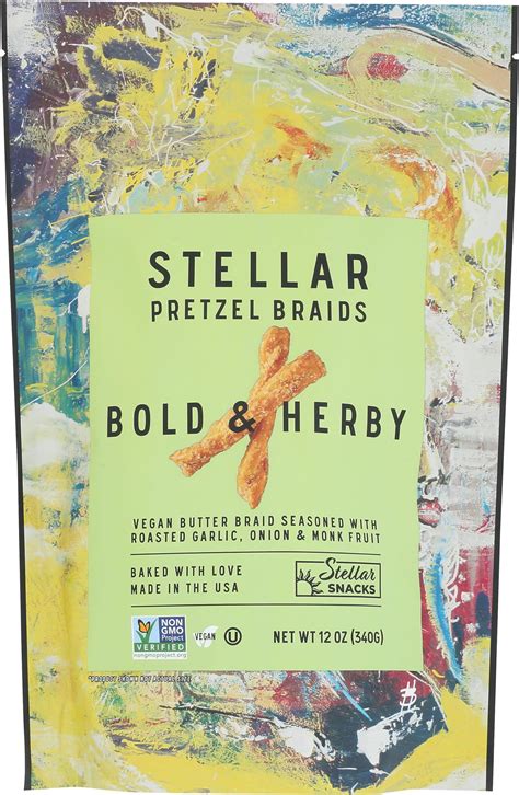 Amazon.com: Stellar Snacks Maui Monk Pretzel Braids, 12 OZ Large Bag - Vegan, Kosher, Non-GMO ...