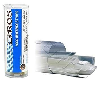 Ehros 1000 Dental Mylar Matrix Strips, 4" x 3/8", .002 Thick Mylar ...