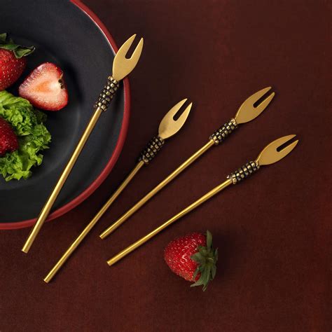 masai gold fruit fork (set of 4) - Ellementry – ellementry