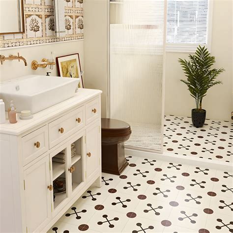 12" x 12" Crispwite - 12x12 Square Ceramic Floor Tile with Patterned ...