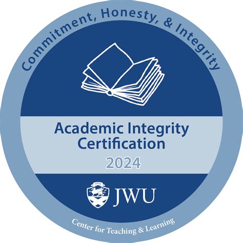 JWU Academic Integrity Certification - Credly