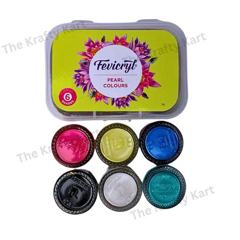 Pidilite Fevicryl Acrylic Colours Pearl Kit 6 Shades | SHRI LALSHAH ...