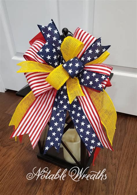 Deployment Bow, Deployment Ribbon, Patriotic Bow, Yellow Support Our Troops Bow, Deployment ...