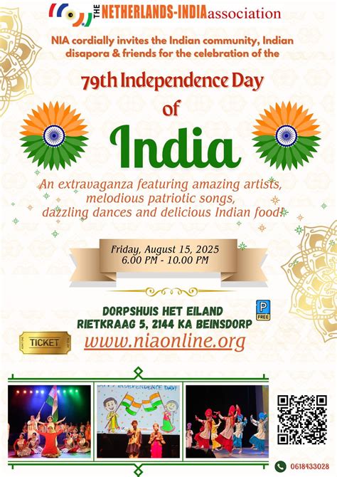 79th Independence Day of India Celebration, Dorpshuis het Eiland ...