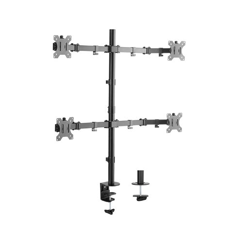 JIN OFFICE Four Monitor Stand with 13-32" Support| 8 kg Weight Cap. Per ...