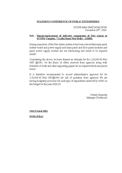 Note Sheet cooling tower - STANDING CONFERENCE OF PUBLIC ENTERPRISES ...