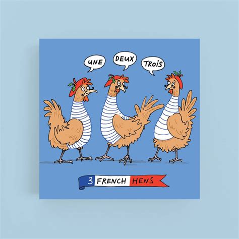 Three French Hens Christmas Cards By cardinky | Christmas humor, Funny ...