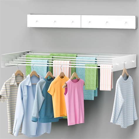 Amazon.com: Sturdy Wall Mounted Drying Rack 40” - Foldable Space Saving ...