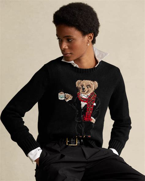 Cocoa Polo Bear Jumper for Women | Ralph Lauren® IN