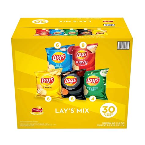 Lay's Mix Potato Chips Variety Pack (30 Count) - Walmart.com