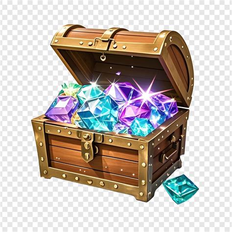A treasure chest with a box of gems and diamonds | Premium AI-generated PSD