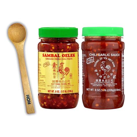 Amazon.com : Huy Fong Sambal Oelek Chili Paste and Chili Garlic Sauce ...