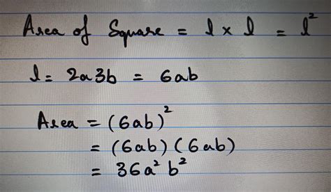 Find the area of a square of side 2a 3b . - Brainly.in