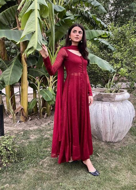 Red Elegant Georgette Silk Anarkali Suit with Modern Touch