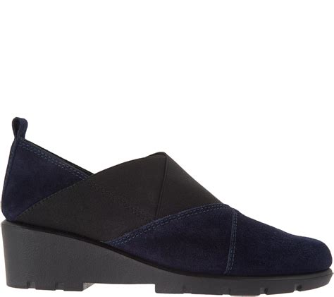 "As Is" The Flexx Suede Cross-Band Slip-on Shoes- Cross Town - QVC.com