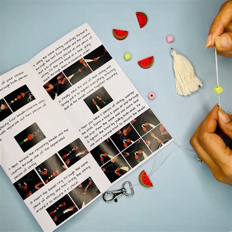 DIY Watermelon Charm Bracelets and Keychain Making Kit for Kids with W ...