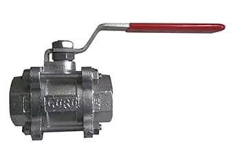 Hetvi I.C. Ball Valve CF8 3 Pcs. Screw End - Size: 50mm (Silver ...