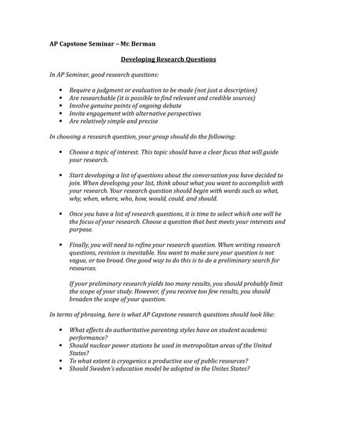 Image result for AP Research Example Questions