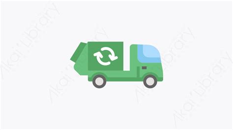 图片素材-026-垃圾车garbage_car扁平卡通交通工具图标-源库素材网