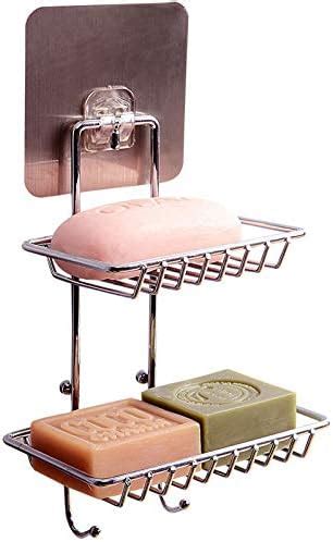 Soap Holder Stainless Steel Self Adhesive Soap Dish Storage Holder ...