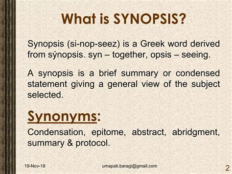 Synopsis - (How to write a effective Synopsis?) | PDF