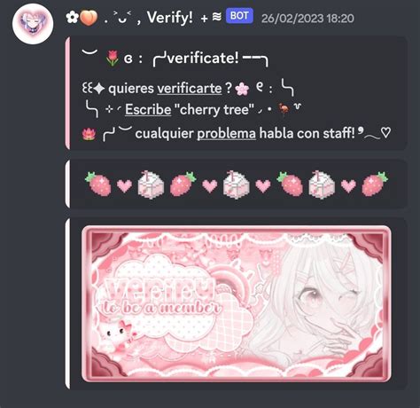 Verify message | Server name ideas discord, Discord server role ideas, Cute text symbols