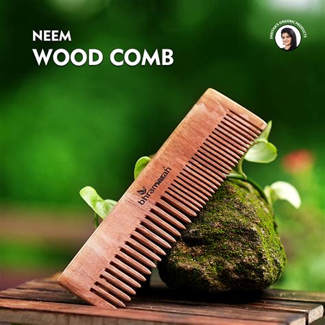 NEEM WOOD COMB / DETANGLE COMB FOR HAIR GROWTH – Bhramarah