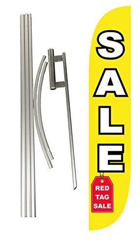 LookOurWay Feather Flag Set, 12 ft Advertising Flag with Poles and ...