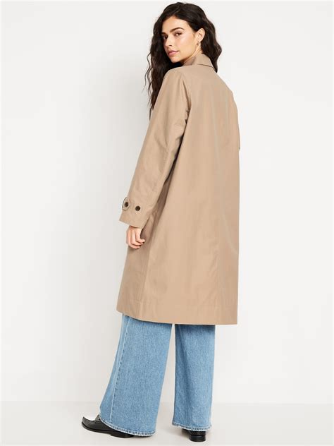 Oversized Water-Resistant Mac Coat | Old Navy