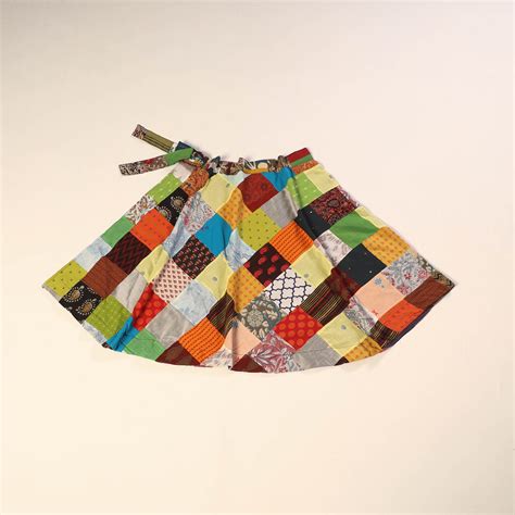 Multicolor Wrap Around Patchwork Cotton Skirt – iTokri आई.टोकरी
