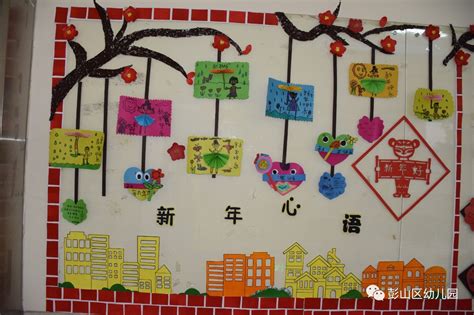 一班一品，“品”出不同韵味—彭山区幼儿园“红红火火过新年”主题墙评比