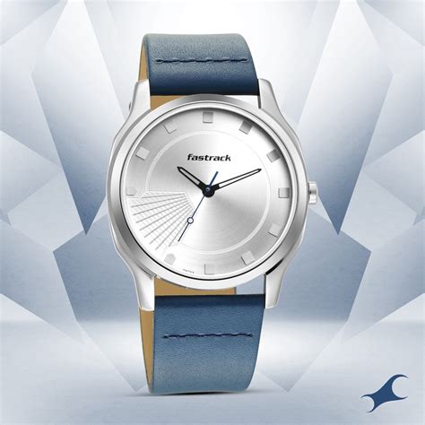 Buy Online Fastrack Stunners Quartz Analog Silver Dial Leather Strap ...